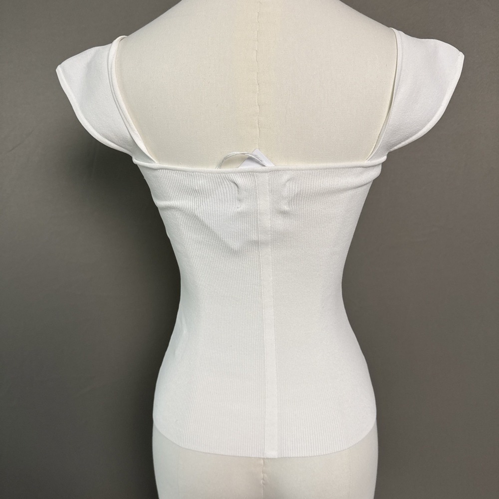 GREY/VEN Glady's Sleeveless Top Pure White Size XS NWT $225 - Picture 4 of 11